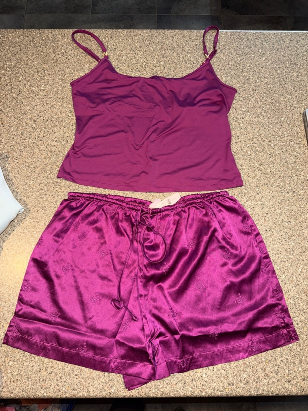 Y2k 2001 victorias Secret Satin Camisole & Short Sleep Set